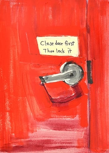 a_door_with_an_eccentric_sign_725cd6e4f6c966b4f7ffc6c6ed71fcfc