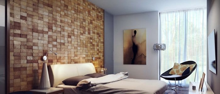 pereti din lemn dormitor