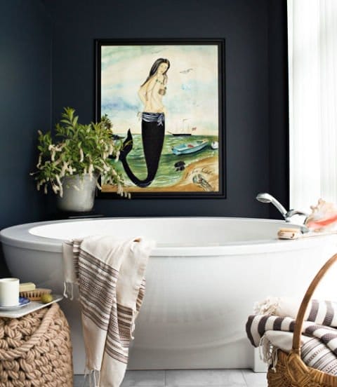 negru pentru decor interior pentru o baie indrazneata