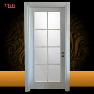 Usa stejar finisaj alb cu pervaz plat90, ISM-005D